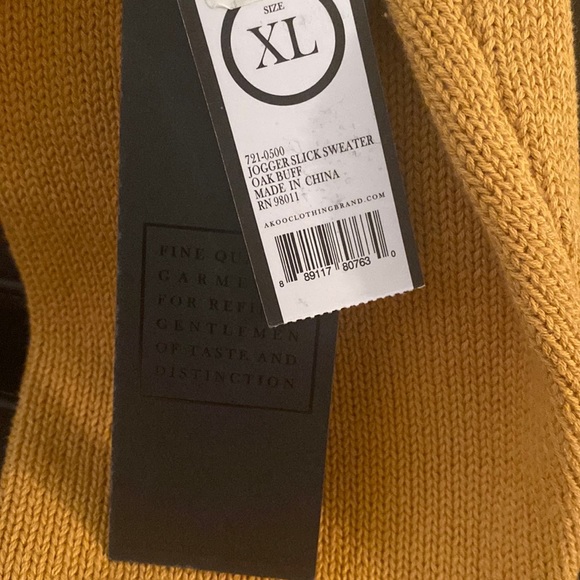 AKOO 721-0500
🦊JOGGER SLICK SWEATER
OAK BUFF, SIZE X-LARGE 100% COTTON NWT - Picture 10 of 10